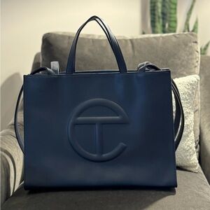 Telfar Dark Blue Tote Bag